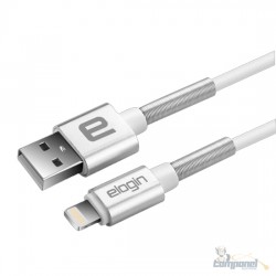Cabo Lightning USB Elogin com mola protetora cinza cm05